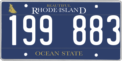 RI license plate 199883