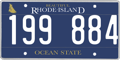 RI license plate 199884