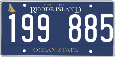 RI license plate 199885