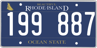 RI license plate 199887