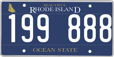 RI license plate 199888