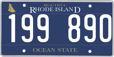 RI license plate 199890