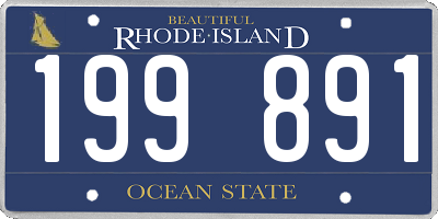 RI license plate 199891