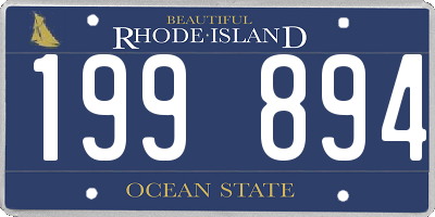 RI license plate 199894