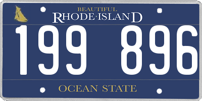 RI license plate 199896