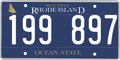RI license plate 199897