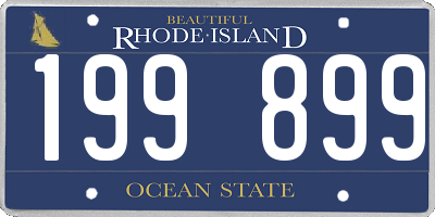 RI license plate 199899