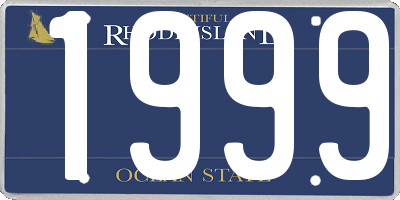 RI license plate 1999