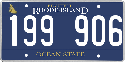 RI license plate 199906