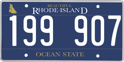 RI license plate 199907