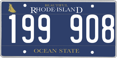 RI license plate 199908