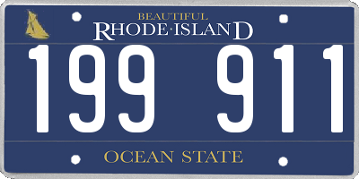 RI license plate 199911