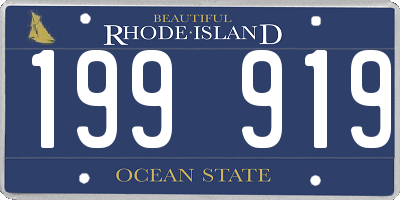 RI license plate 199919