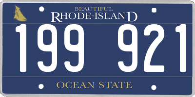 RI license plate 199921