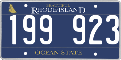 RI license plate 199923