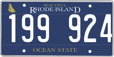 RI license plate 199924