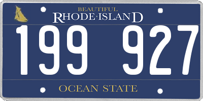 RI license plate 199927