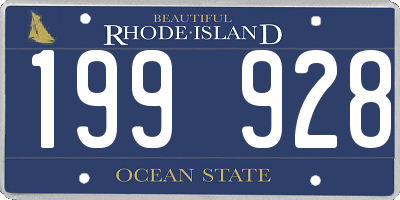 RI license plate 199928