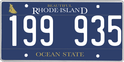 RI license plate 199935