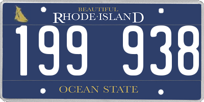 RI license plate 199938