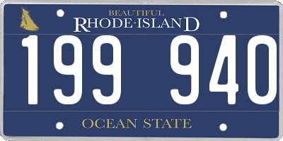 RI license plate 199940
