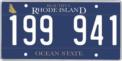 RI license plate 199941
