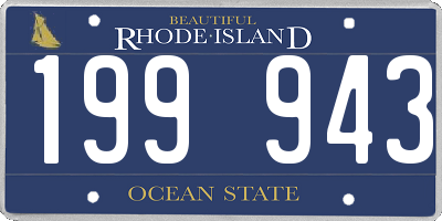 RI license plate 199943