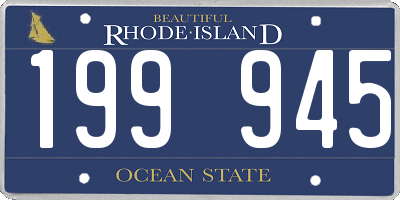 RI license plate 199945