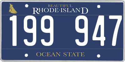 RI license plate 199947