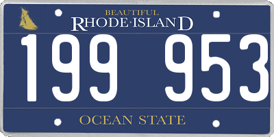 RI license plate 199953