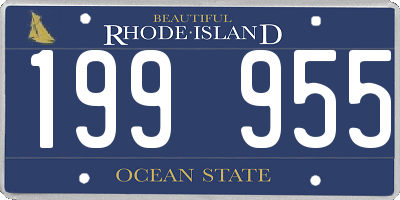 RI license plate 199955