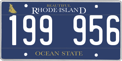 RI license plate 199956