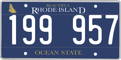 RI license plate 199957