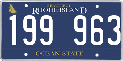 RI license plate 199963