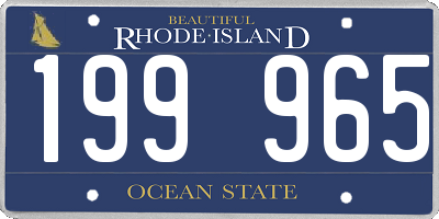 RI license plate 199965