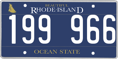 RI license plate 199966