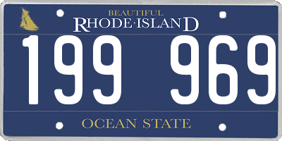 RI license plate 199969
