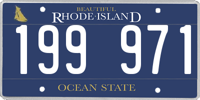RI license plate 199971