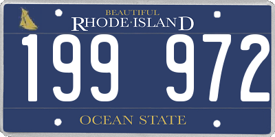 RI license plate 199972