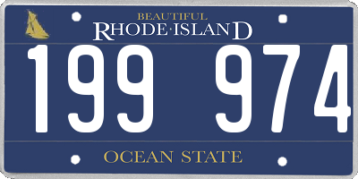 RI license plate 199974