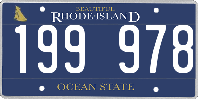 RI license plate 199978