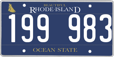 RI license plate 199983