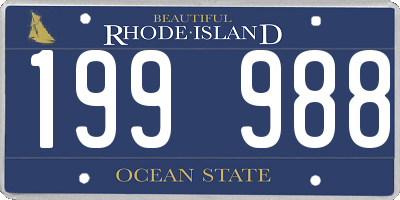 RI license plate 199988