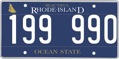 RI license plate 199990