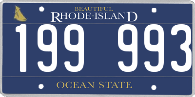 RI license plate 199993