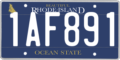 RI license plate 1AF891