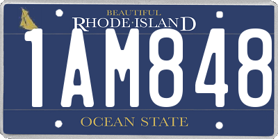 RI license plate 1AM848