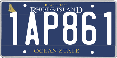 RI license plate 1AP861