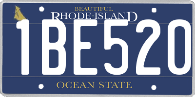 RI license plate 1BE520