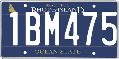 RI license plate 1BM475